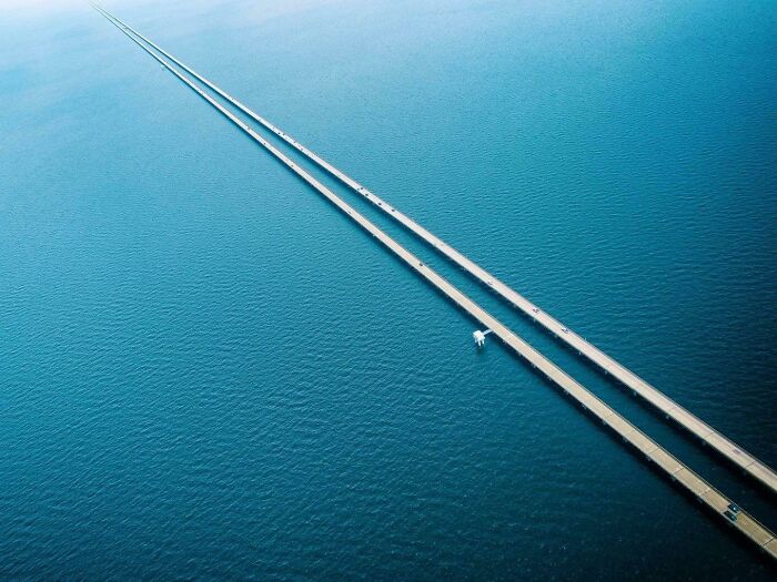 Lake Ponchartrain Causeway Bridge In Louisiana