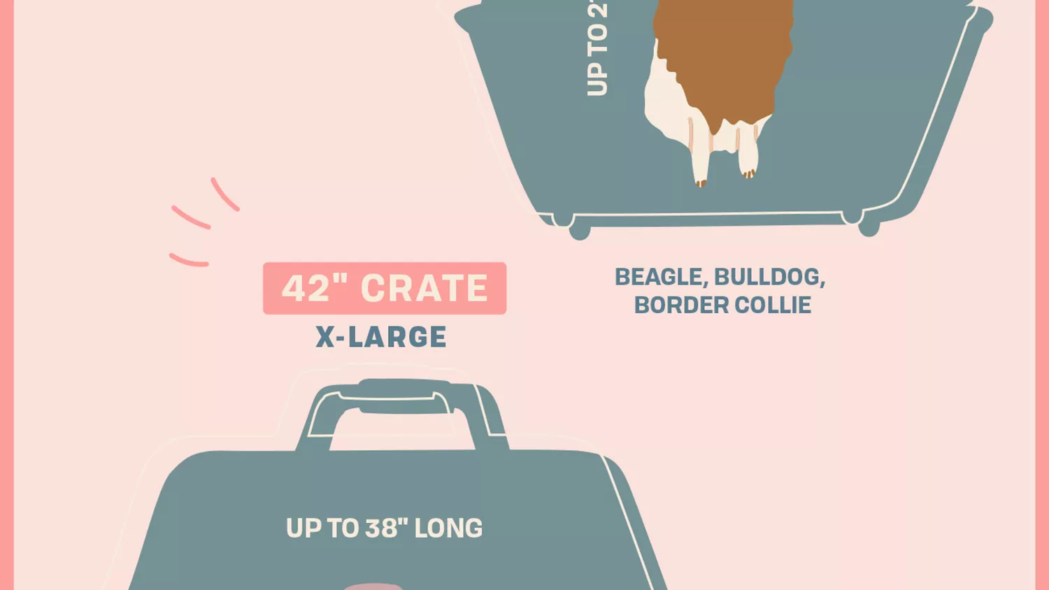 Graphic of the right crate size